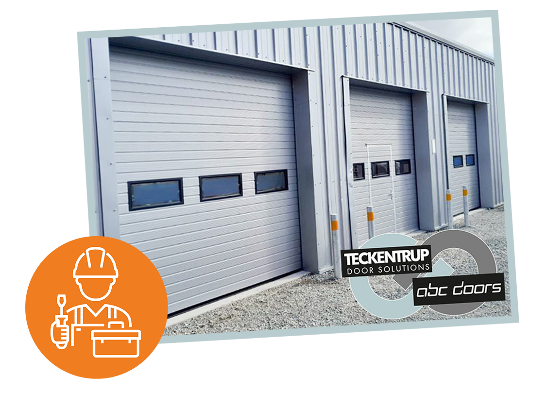 New Build Car Workshop Industrial Sectional Door Install